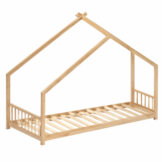Letto a Forma di Casa in Legno di Pino per Bambini 200x90 cm